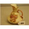 Image 1 : Worcester Locke and Co. jug 5" high with hand painted highland scene with gilded borders…