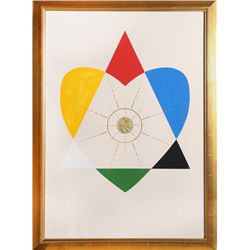 Jonathan Borofsky, The Balance of Love and Work Produces Energy, Silkscreen