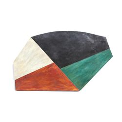 Catherine Lee, Geometric (Dancing Gold Var.), Welded Bronze and Painted Steel Sculpture