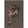 Image 1 : Harry McCormick, Nude in Chair, Pastel Drawing