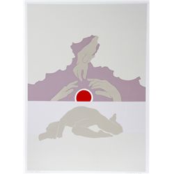 Daphne Mumford, July Sunset, Silkscreen