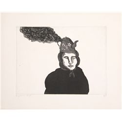 Benjamin Levy, Woman and Teapot on Head, Aquatint Etching