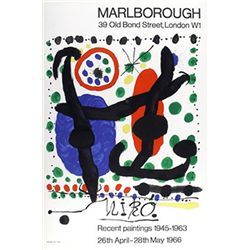 Joan Miro, Recent Paintings 1945-1963 Exhibition, Lithograph Poster
