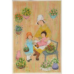 Mildred Barrett, Flowers, Lithograph