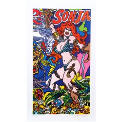 Gudmundur Erro, Red Sonja, Lithograph
