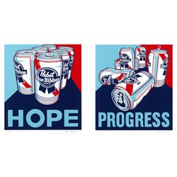 Steven Gagnon, Hope - Progress, Suite of Two Silkscreens