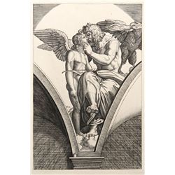 Marcantonio Raimondi, Jupiter embrassant l'Amour, Heliogravure