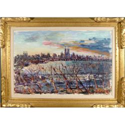 Dimitrie Berea, Central Park, New York, Oil Painting