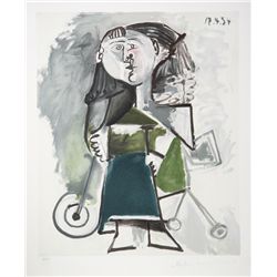 Pablo Picasso, Fillette au Tricycle, J-159, Lithograph