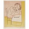 Image 1 : Christine Amarger, Studying, Aquatint Etching