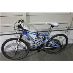 BLUE NAKAMURA 21 SPD FULL SUSPENSION MOUNTAIN BIKE