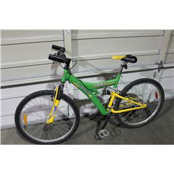 GREEN TRAX 21 SPD FULL SUSPENSION MOUNTAIN BIKE