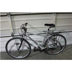 SILVER NORCO 21 SPD FRONT SUSPENSION HYBRID BIKE