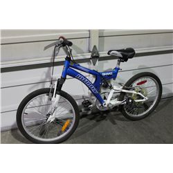 BLUE INFINITY 6 SPD FULL SUSPENSION KIDS BIKE