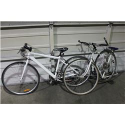 PAIR OF WHITE NO NAME ROAD BIKES