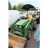 Image 2 : 2001 JOHN DEERE 4100 4WD TRACTOR WITH 410 BUCKET MOTOR AND JOHN DEERE 54" BLADE