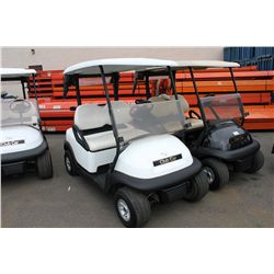 2007 WHITE CLUB CAR PRECIDENT ELECTRIC GOLF CART WITH CHARGER SERIAL #PQ0730-788112