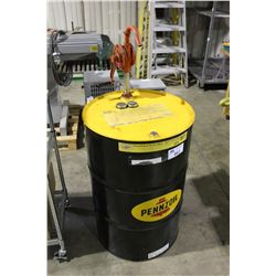 PENNZOIL STORAGE BARREL WITH HAND PUMP