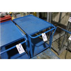 BLUE MOBILE 2 TIER SHOP CART