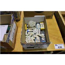 BOX OF ASSORTED CARBIDE TOOLING TOTAL RETAIL VALUE OVER $9,100