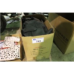 BOX OF ASSORTED GREEN MILITARY PANTS