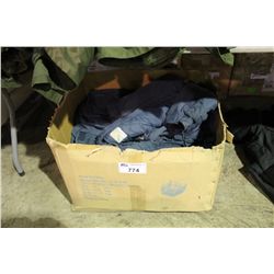 BOX OF BLUE MILITARY WINTER PARKAS