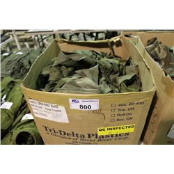 BOX OF GREEN RAIN JACKETS