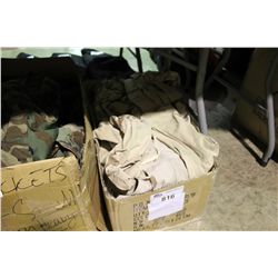 BOX OF US DESERT CAMO PANTS