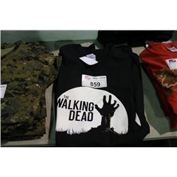 STACK OF WALKING DEAD T-SHIRTS