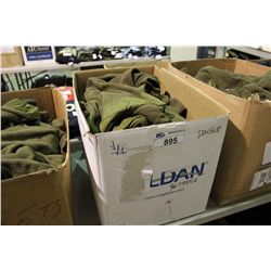 BOX OF ASSORTED GREEN MILITARY FLEECE JACKETS