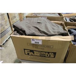 BOX OF BROWN VINTAGE WOOL PANTS