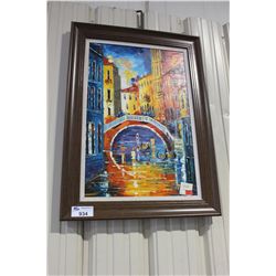 FRAMED CANVAS LANDSCAPE OIL PAINTING