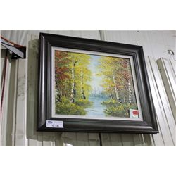 FRAMED CANVAS LANDSCAPE OIL PAINTING