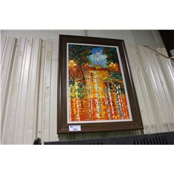 FRAMED CANVAS LANDSCAPE OIL PAINTING