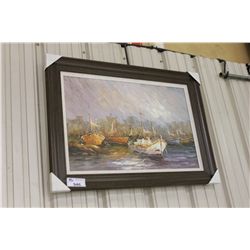 FRAMED CANVAS LANDSCAPE OIL PAINTING