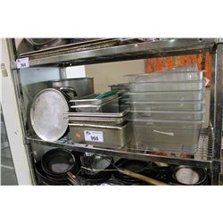 SHELF OF ASSORTED KITCHEN WARES