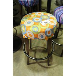 ORANGE SPOTTED BAR STOOL