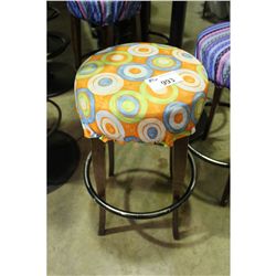 ORANGE SPOTTED BAR STOOL