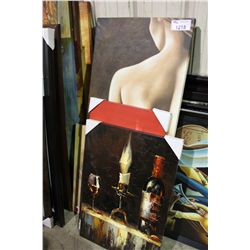 LOT OF ASSORTED OIL ON CANVAS PAINTINGS