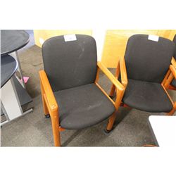 BLACK MAPLE FRAME MOBILE RECEPTION CHAIR