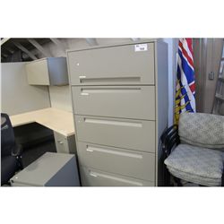 STEELCASE 5 DRAWER GREY LATERAL CABINET