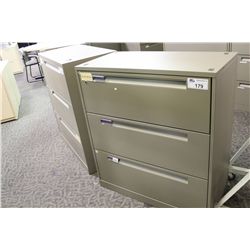 STEELCASE 3 DRAWER GREY LATERAL FILE CABINET