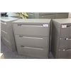 Image 2 : STEELCASE 3 DRAWER GREY LATERAL FILE CABINET