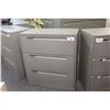 Image 2 : STEELCASE 3 DRAWER GREY LATERAL FILE CABINET