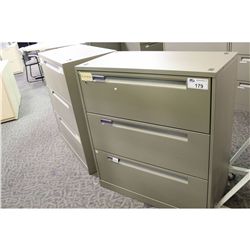 STEELCASE 3 DRAWER GREY LATERAL FILE CABINET