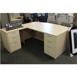 MAPLE BOWFRONT EXECUTIVE L.H. SHAPE DESK