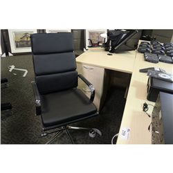 BLACK HIGH BACK LEATHER EXECUTIVE CHAIR