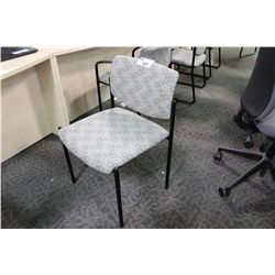 STEELCASE GREY PLAYER STACKING CLIENT CHAIR