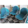 Image 2 : STEELCASE TEAL CHROME FRAME STACKING CLIENT CHAIR