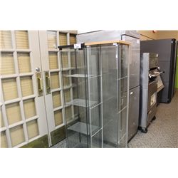 TWO 5' GLASS DISPLAY CASES